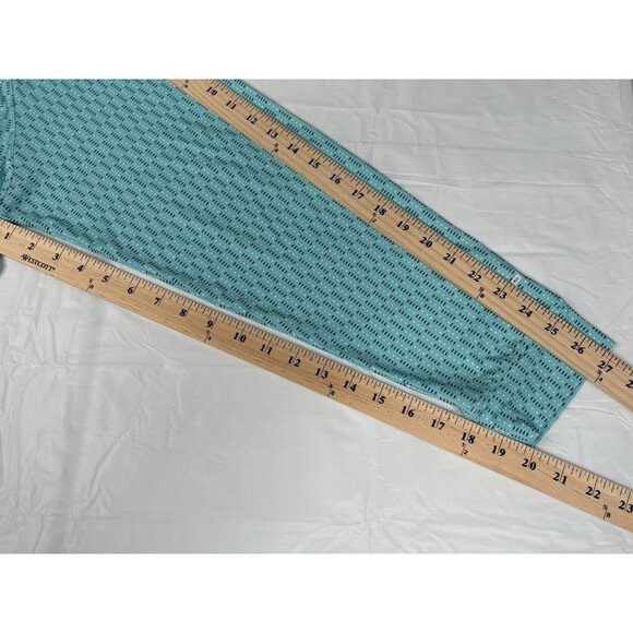 NWT Coolibar Erodym LS Golf Polo Shirt Mens 2XL Teal Graphic AOP Stretch UPF 50+ - Picture 15 of 15